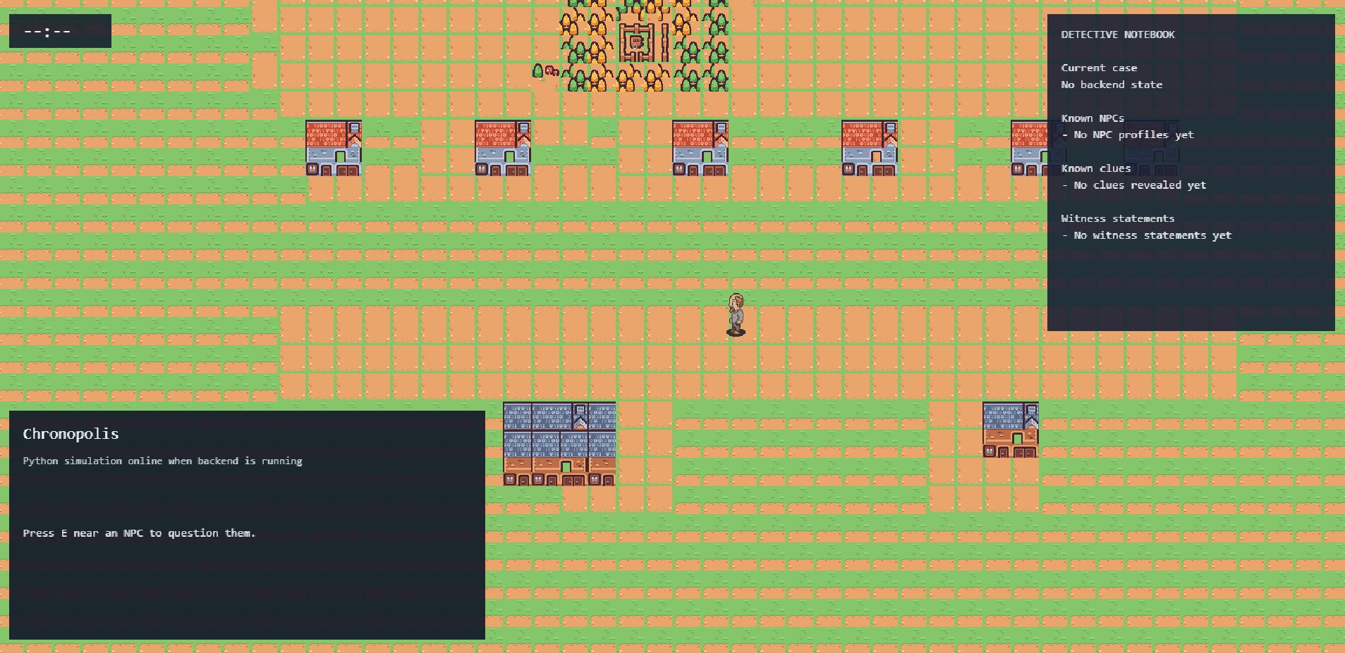 Chronopolis pixel detective game screenshot